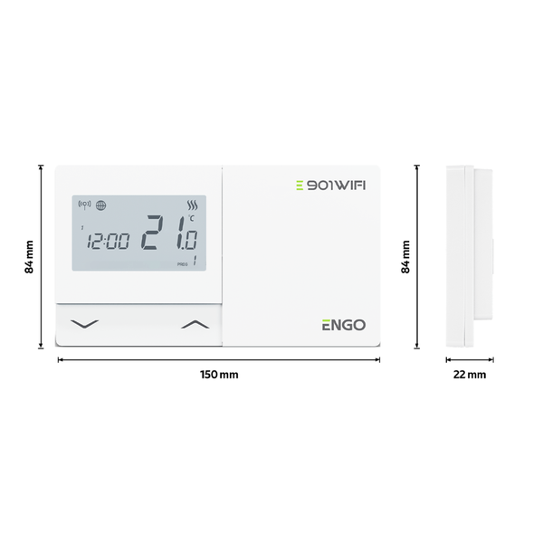 Termostat programabil fără fir ENGO E901-WIFI 13244 foto